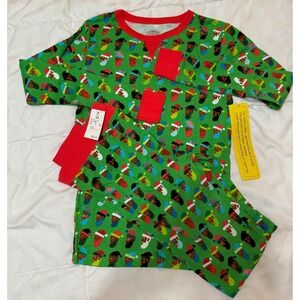NEW Wondershop Target Multicolor Black Santa PJ Alice Butts Kids Size 12